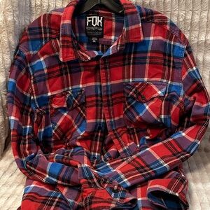 Fox Men's Vibrant Plaid Button Down Shirt